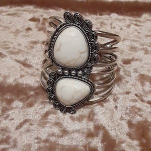 Silver bangle bracelet